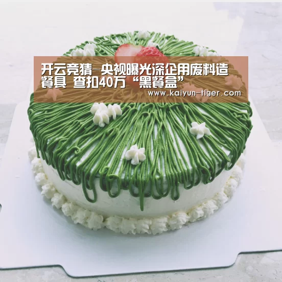 开云竞猜-央视曝光深企用废料造餐具 查扣40万“黑餐盒”(图3) 开云电竞